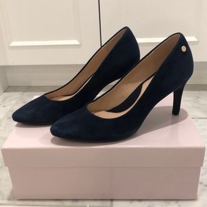 Taryn Rose blue suede heels, size 8.5, like new